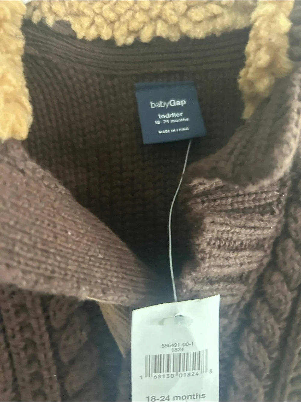 BABY GAP BRIOWM KNIT TODDLER SWEATER SIZE 18-24 M NWT